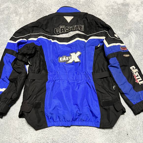 Castle X Winter Coat Mens XL Blue Moto Racing Snowmobile Jacket *** - Picture 4 of 11